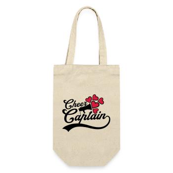 Anfeuern Cheer Captain Megafon - Geschenkbeutel für Flaschen - Natur - Vorne