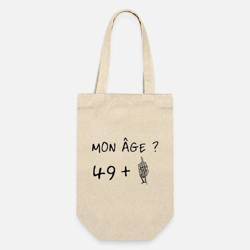 Mon âge 49 plus 1 Doigt D'Honneur - Sac à bouteille - nature