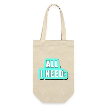 All i need is... vector graphic - Geschenkbeutel für Flaschen - Natur - Vorne