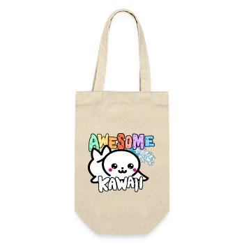 Robbe - Kawaii - Geschenkbeutel für Flaschen - Natur - Vorne