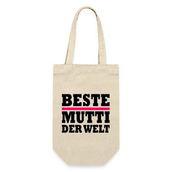 Beste mutti der welt - Geschenkbeutel für Flaschen - Natur - Vorne