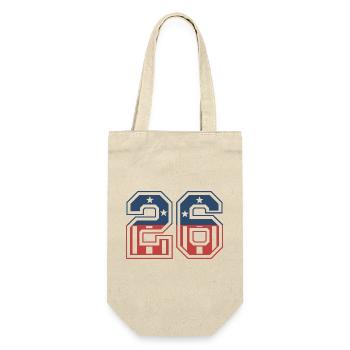 Nummer 26 USA - Geschenkbeutel für Flaschen - Natur - Vorne