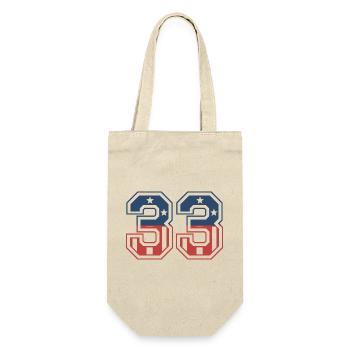 Number 33 USA - Gift Bag for Bottles - nature - Front