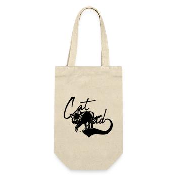 Cat Dad Katzenfreund Design - Geschenkbeutel für Flaschen - Natur - Vorne
