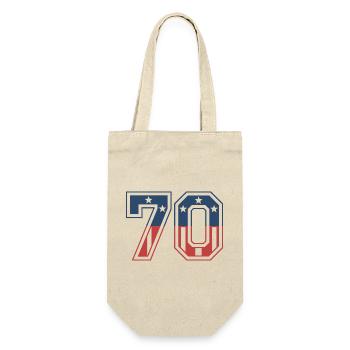 Nummer 70 USA - Geschenkbeutel für Flaschen - Natur - Vorne