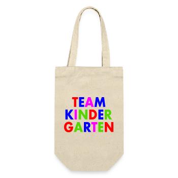 Team kindergarten - Geschenkbeutel für Flaschen - Natur - Vorne