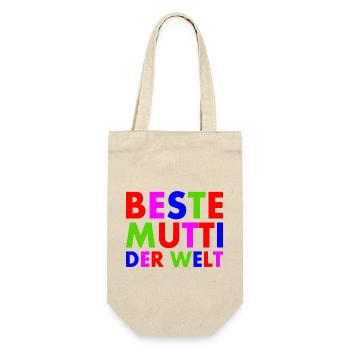 Beste mutti der welt - Geschenkbeutel für Flaschen - Natur - Vorne