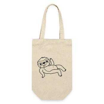 Sloth chills lying waving - Gift Bag for Bottles - nature - Front