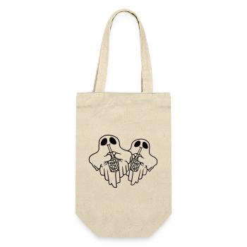 Team Bubble Tea Ghosts - Gift Bag for Bottles - nature - Front