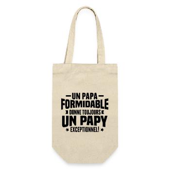 Un Papa Formidable Donne Un Papy Exceptionnel - Sac à bouteille - nature - Devant