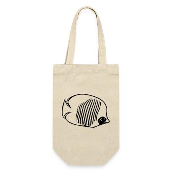 Vintage ButterflyFish - ButterflyFish Fan - Gift Bag for Bottles - nature - Front