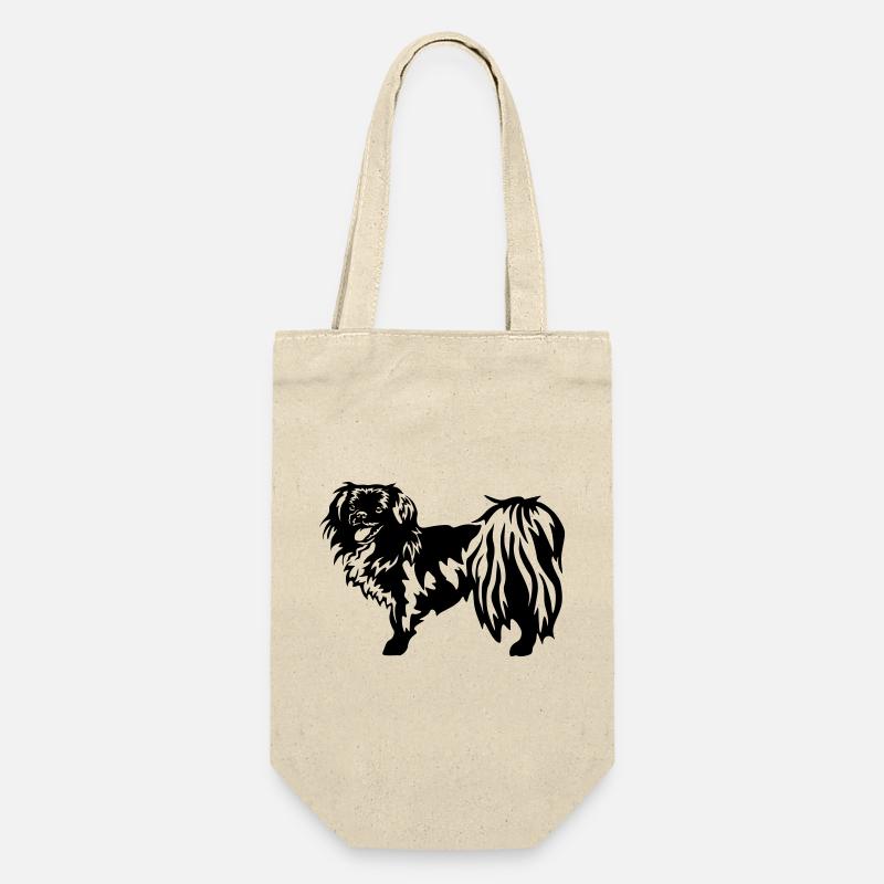 Tibet Spaniel - Geschenkbeutel für Flaschen - Natur