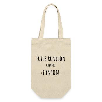 Cadeau Garçon Futur Ronchon Grincheux - Sac à bouteille - nature - Devant