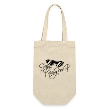crazy sexy cool Design - Geschenkbeutel für Flaschen - Natur - Vorne