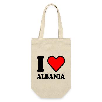 I love albania - Geschenkbeutel für Flaschen - Natur - Vorne