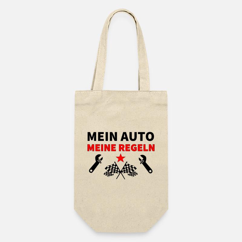 Auto - Geschenkbeutel für Flaschen - Natur
