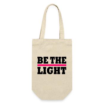 Be the light - Geschenkbeutel für Flaschen - Natur - Vorne
