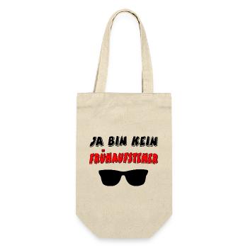 Frühaufsteher - Geschenkbeutel für Flaschen - Natur - Vorne