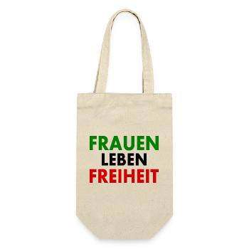 Frauen leben freiheit - Geschenkbeutel für Flaschen - Natur - Vorne