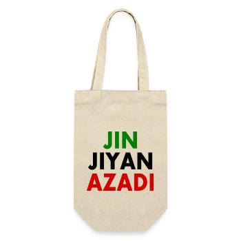 jin jiyan azadi - Geschenkbeutel für Flaschen - Natur - Vorne
