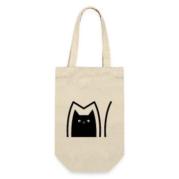 Katze_Comic_Style - Geschenkbeutel für Flaschen - Natur - Vorne