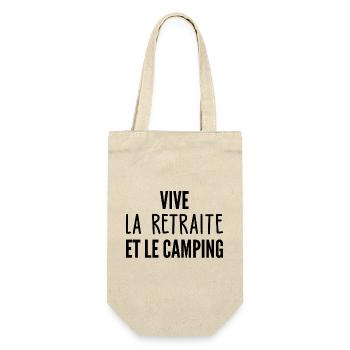 vive la retraite et le camping / humour retraité - Sac à bouteille - nature - Devant