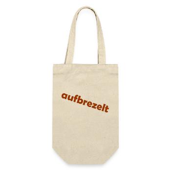 aufbrezelt - Geschenkbeutel für Flaschen - Natur - Vorne