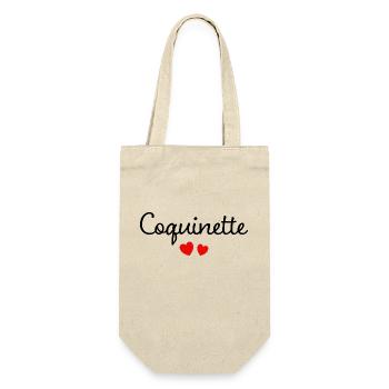 Femme Coquinette Humour Mot Affectueux Couple - Sac à bouteille - nature - Devant