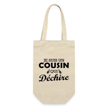 Je suis un cousin qui déchire - Sac à bouteille - nature - Devant