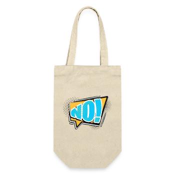 No! Comic Style Bubble Graffiti Lettering - Gift Bag for Bottles - nature - Front