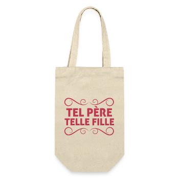 Tel Père Telle Fille T-Shirt - Sac à bouteille - nature - Devant