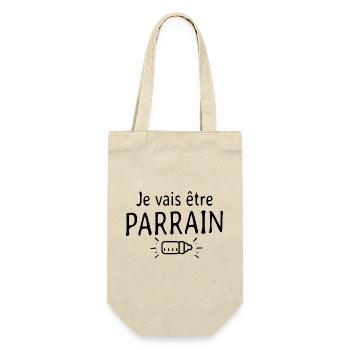 Je vais être parrain / futur parrain - Sac à bouteille - nature - Devant