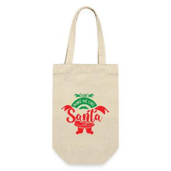 Lass mich nicht den Weihnachtsmann anrufen - Geschenkbeutel für Flaschen - Natur - Vorne