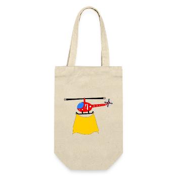 Helicopter Birthday 4 - Gift Bag for Bottles - nature - Front