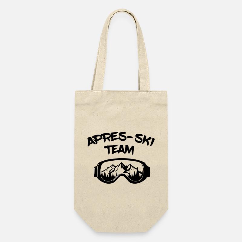 Apres Ski Team - Geschenkbeutel für Flaschen - Natur
