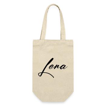 lena - Geschenkbeutel für Flaschen - Natur - Vorne