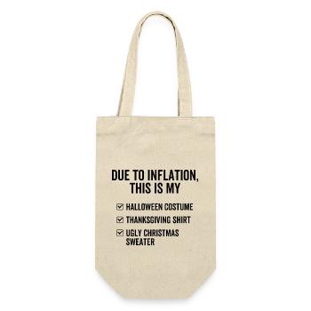 En raison de l’inflation, c’est mon costume d’Halloween que - Sac à bouteille - nature - Devant