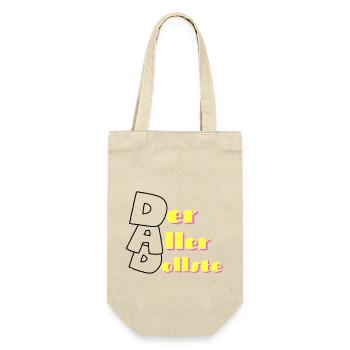 DAD - der aller dollste - Geschenkbeutel für Flaschen - Natur - Vorne