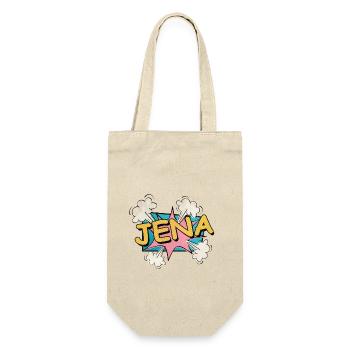 Jena Germany City Font Pop Art Comic - Gift Bag for Bottles - nature - Front