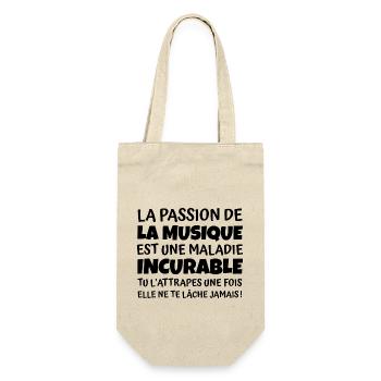 la passion de la musique / humour musique - Sac à bouteille - nature - Devant