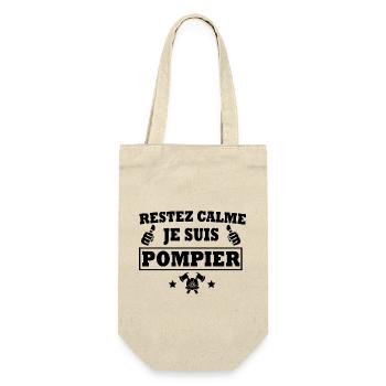 je suis pompier / cadeau humour pompier - Sac à bouteille - nature - Devant