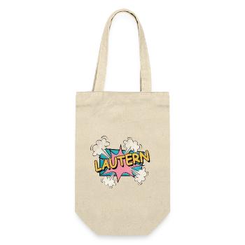 Lautern Germany City Font Pop Art Comic - Gift Bag for Bottles - nature - Front