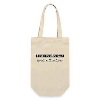 carpenter quotes tshirts birthday present badge - Geschenkbeutel für Flaschen - Natur - Vorne