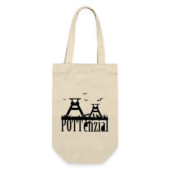 Echt Pottenzial - Geschenkbeutel für Flaschen - Natur - Vorne