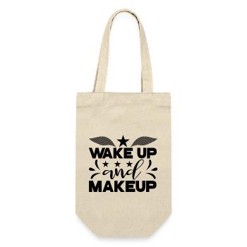 Wake Up and Makeup - Gift Bag for Bottles - nature - Front
