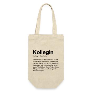 Kollegin - Geschenkbeutel für Flaschen - Natur - Vorne