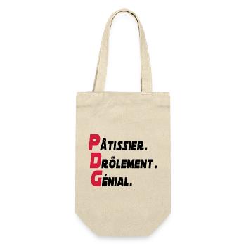 pâtissier génial / cadeau humour pâtissier - Sac à bouteille - nature - Devant
