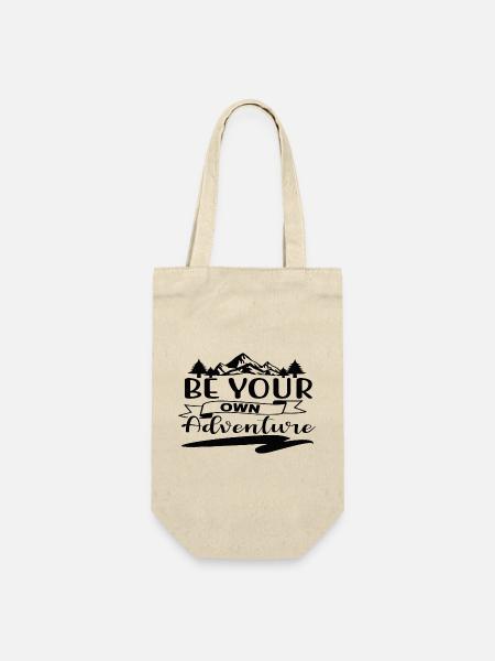 Be your own Adventure - Geschenkbeutel für Flaschen - Natur