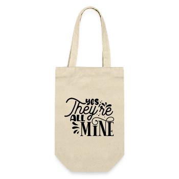 Yes they´re all Mine - Geschenkbeutel für Flaschen - Natur - Vorne