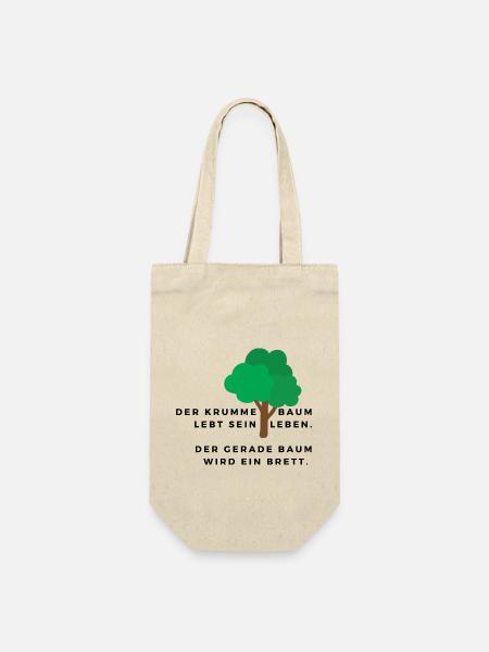 Der krumme Baum - Geschenkbeutel für Flaschen - Natur